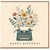 Birthday Card, Vintage Typewriter Floral Birthday Card