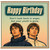Birthday Card, Happy Birthday Card with Retro Illustration