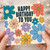 Birthday Card, Colourful Floral Birthday Card