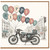 Birthday Card, Vintage Motorcycle Happy Birthday Card