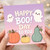 Birthday Card, Happy Boo Day To You Ghost and Pumpkin Card