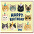 Birthday Card, Happy Birthday Card with Cute Party Cats