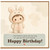 Birthday Card, Cute Bunny Costume Child Birthday Card