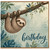 Birthday Card, Cute Sloth Take It Easy On Your Birthday Card