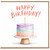 Birthday Card, Pastel Layered Cake Candle Greeting Card