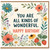 Birthday Card, You Are All Kinds of Wonderful Floral Bee Design