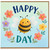 Birthday Card, Happy Day Bee Greeting Card