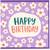 Birthday Card, Retro Daisy Floral Birthday Card