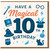 Have a Magical 10th Birthday Card - Wizard Theme with Wand, Hat, Rabbit & Stars - For Kids Age 10