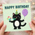 Birthday Card, Cute Cat Happy Birthday Card