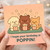 Cute Popcorn Animals Birthday Card - 'I hope your birthday is POPPIN!' Kawaii Dog Bear Cat Illustration, Punny Fun for Kids, Friends & Family
