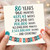 80th Birthday Card, Funny Happy Birthday Card with Counting Design