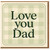 Love You Dad Card - Heartfelt Father's Day or Birthday Card for Dad, Green Gingham Typography