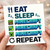 Birthday Card, Eat Sleep Minecraft Repeat Gaming Greeting Card