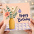 Birthday Card, Happy Birthday Floral Vase Greeting Card