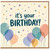 Birthday Card, Colourful It's Your Birthday Balloon and Stars Design