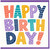 Birthday Card, Colourful Typography Greeting Card