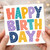 Birthday Card, Colourful Typography Greeting Card