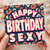 Birthday Card, Happy Birthday Sexy Retro Typographic Card