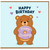 Birthday Card, Cute Bear Happy Birthday Card