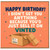 Birthday Card, Funny Vinted Birthday Card, Humorous Happy Birthday Card