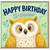 Birthday Card, Cute Owl Design