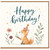 Birthday Card, Cute Fox and Cupcake Birthday Card