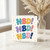 Birthday Card, Colourful HBD Bubble Letter Design