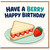 Birthday Card, Have A Berry Happy Birthday Funny Strawberry Card