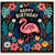 Birthday Card, Tropical Flamingo Floral Birthday Card