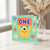 Cute Monster 'ONE' 1st Birthday Card for Boy or Girl - Colourful Stars Design