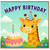 Birthday Card, Cute Giraffe Happy Birthday Card