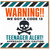 13th Birthday Card, Teenager Alert Warning Card