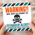 13th Birthday Card, Teenager Alert Warning Card