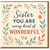 Sister Birthday Card - You Are Every Kind of Wonderful - Floral Leaf Wreath Design with Hearts - Thoughtful Sentiment for Sister