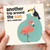 Birthday Card, Another Trip Around the Sun Let’s Celebrate Flamingo and Toucan Design