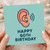 Funny 60th Birthday Card - Happy 60th Birthday with Ear and Sound Waves Illustration, Humorous Sixtieth Milestone Card for Him, Her, Friends or Colleagues