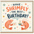 Birthday Card, - Shrimply The Best Birthday Card with Cute Shrimp Illustration
