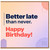 Birthday Card, Better Late Than Never Modern Pastel Greeting Card
