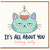 Birthday Card, Funny Cat Cupcake Card