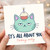 Birthday Card, Funny Cat Cupcake Card