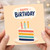 Birthday Card, Happy Birthday Cake and Candles Design