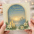 Rejoice This Orthodox Christmas Card - Church at Sunrise with Candles and Lilies, Religious Holiday Greeting