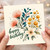 Birthday Card, Watercolour Floral Happy Birthday Card