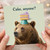 Birthday Card, Bear with Cake and Party Hat Card