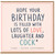 Birthday Card, Hope Your Birthday Is Filled With Love, Laughter and Cake Autocorrect Card