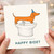 Birthday Card, Dachshund Toilet Pun Card