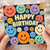 Birthday Card, Happy Birthday Smiley Faces Design