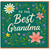 Grandma Birthday Card - To the Best Grandma - Floral Design with Daisies, Lilies and Hearts on Green - Sweet Card for Nan/Gran - Heartfelt Grandmother Greeting