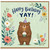 Birthday Card, Cute Bear Happy Birthday YAY Card, Floral Party Bear Greeting Card